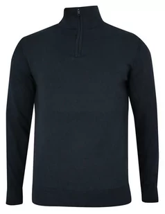 Sweter Granatowy z Wysokim Kołnierzem na Zamek TROYER -JUST YUPPI- Męski - Just Yuppi - Swetry męskie - miniaturka - grafika 1
