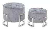 Taborety i hokery - Art pol PUFA TABORET SIEDZISKO STOŁEK MATERIAŁOWE 2 szt 130833 - miniaturka - grafika 1