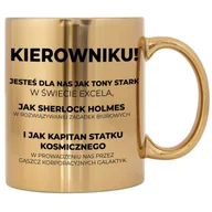 Kubki - KUBEK ZŁOTY PREZENT DLA SZEFA PRZEŁOŻONEGO KIEROWNIKU WIELE WZORÓW - miniaturka - grafika 1