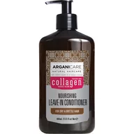 Odżywki do włosów - Arganicare Arganicare Collagen Nourishing Leave In Conditioner Odżywka bez spłukiwania do suchych i łamliwych włosów 400 ml - miniaturka - grafika 1