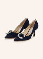 Czółenka - Jimmy Choo Czółenka Melva 70 Z Ozdobnymi Kamykami blau - miniaturka - grafika 1
