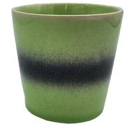 Kubki - Kubek Ceramiczny 200 ml Zielony Ręcznie Malowany - miniaturka - grafika 1