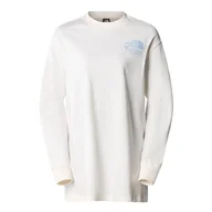 Koszulki sportowe damskie - Koszulka The North Face Nature LS 0A87DZQLI1 - biała - miniaturka - grafika 1
