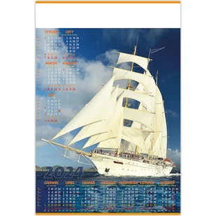 Kalendarz Plakatowy B1, P08 ŻAGLOWIEC 67x98cm TELEGRAPH - Kalendarze - miniaturka - grafika 1