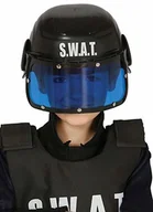Dodatki do strojów karnawałowych - Kask służb specjalnych, czarny - miniaturka - grafika 1