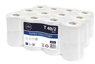 ARTYKUŁY AGD P Papier Toaletowy T40/2 Biały 24szt 6279 Ellis PAP000154 - Papier toaletowy - miniaturka - grafika 1