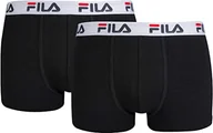 Majtki męskie - Fila Bokserki Męskie 2-Pack Czarny, S - miniaturka - grafika 1