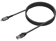 Patchcordy - Kabel sieciowy USB-C-RJ-45 ISY IPC-7001 Czarny - miniaturka - grafika 1