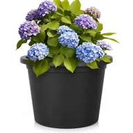 Donice - Doniczka ogrodowa plastikowa czarna okrągła 39 cm - miniaturka - grafika 1