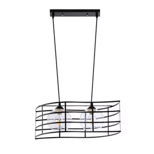 Lampa wisząca 2-płomienna W-5179/2 60 W E27 czarna - Lampy sufitowe - miniaturka - grafika 1