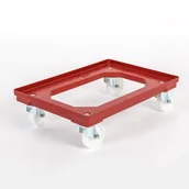 Wózki magazynowe - B2B Partner Plastikowy wózek do skrzynek 600x400 mm, 250 kg, koła poliamidowe 81.01.120 - miniaturka - grafika 1