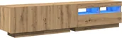 Szafki RTV - vidaXL Szafka pod telewizor z oświetleniem LED Artisan dąb 180x35x40 cm - miniaturka - grafika 1