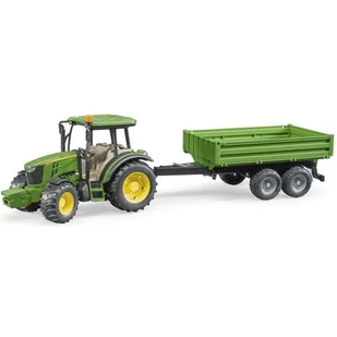 Bruder 2108 Traktor John Deere 5115M z przyczepą - Samochody i pojazdy dla dzieci - miniaturka - grafika 1