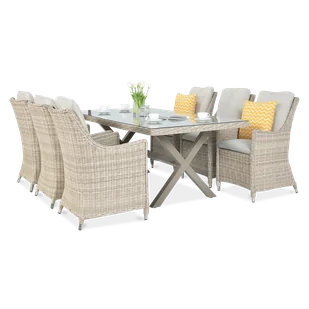 Zestaw mebli z technorattanu NAPOLI 6/200 Light Beige - Meble ogrodowe - miniaturka - grafika 1