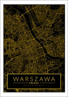 Galeria Plakatu, Plakat, Warszawa mapa złota, 61x91,5 cm - Plakaty - miniaturka - grafika 1