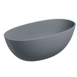 OMNIRES SHELL148WWAG SHELL M+ wanna wolnostojąca, 148x75 cm, z syfonem ash grey - Wanny - miniaturka - grafika 1