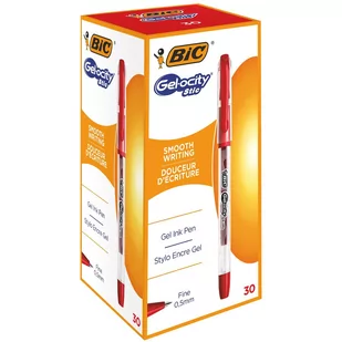 BIC Długopis Gel Zam Gr Bc Gelocit Stic Cze pudełko A 30 - Długopisy - miniaturka - grafika 1