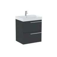 Szafki łazienkowe - ROCA A851910531 ELLA Zestaw łazienkowy UNIK 60 cm z 2 szufladami, onyks mat - miniaturka - grafika 1
