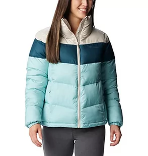 Columbia Damska kurtka puchowa Puffect Color Blocked, Aqua Haze, Night Wave, Dark Stone, L - Kurtki damskie - miniaturka - grafika 1