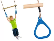 Place zabaw - Huśtawka Trapez Gimnastyczny dla Dzieci JF niebieskie - miniaturka - grafika 1