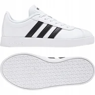 Trampki damskie - Adidas VL Court 2.0 K buty damskie sportowe trampki białe modne - miniaturka - grafika 1