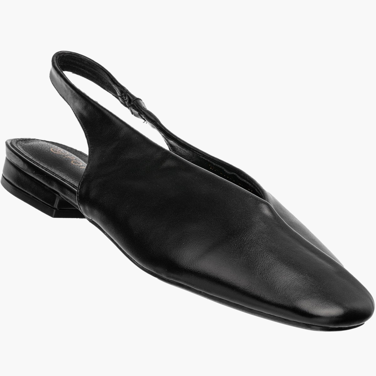 Baleriny Damskie Ekoskóra Slingback Buty z odkrytą piętą Czarne Potocki 26-20335 39
