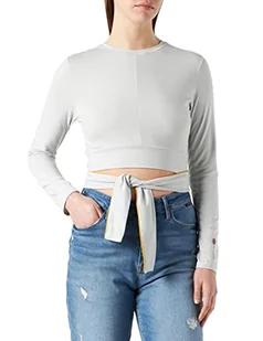 Superdry Damska koszulka Flex Wrap z długim rękawem, Soft Grey, XL - Koszulki i topy damskie - miniaturka - grafika 1