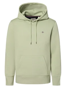 Gant Męska bluza z kapturem Mężczyźni Materiał dresowy zielony jednolity, XL - Bluzy męskie - miniaturka - grafika 1