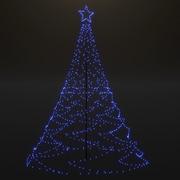Oświetlenie świąteczne - vidaXL vidaXL Choinka z metalowym słupkiem 1400 niebieskich diod LED 5 m 328636 - miniaturka - grafika 1