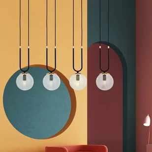 Emibig GLAM 4 BLACK/TRANSPARENT 1114/4 lampa wisząca szklane klosze GLAMOUR 1114/4 - Lampy sufitowe - miniaturka - grafika 4