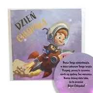 Kartki okolicznościowe i zaproszenia - HIT! Kartka zdrapka na dzień chłopaka RAKIETA - miniaturka - grafika 1