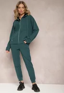 Komplety damskie - Zielony Komplet Dresowy 2-częściowy z Bluzą i Spodniami Seraphira - miniaturka - grafika 1