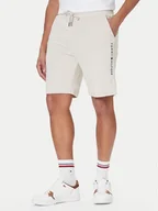 Spodenki męskie - Tommy Hilfiger Szorty sportowe UM0UM03452 Écru Relaxed Fit - miniaturka - grafika 1