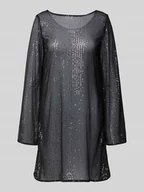 Sukienki - Sukienka koktajlowa o lejącym kroju z cekinowym obszyciem model ‘JACK’ - miniaturka - grafika 1