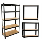 Szafy i regały magazynowe - TopeShop Regał metalowy, magazynowy, P9040, garażowy, 175 kg, czarny - miniaturka - grafika 1