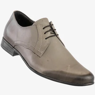 Półbuty Wizytowe Męskie Skórzane Buty Eleganckie Szare Rosetti 427/98/F23 Szary 40 - Półbuty męskie - miniaturka - grafika 1