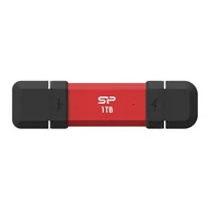Dyski SSD - Dysk zewnętrzny ssd silicon power ds72 1tb usb-a usb-c 1050/850 mb/s czerwony SP001TBUC3S72VPR - miniaturka - grafika 1