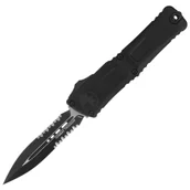 Noże - Nóż automatyczny OTF Microtech Combat Troodon D/E Gen III Tactical Black Aluminium, Black P/S M390MK by Tony Marfione (1142-2T) - miniaturka - grafika 1