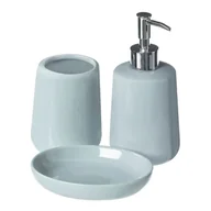 Akcesoria łazienkowe - Jasnoniebieski kamienny zestaw akcesoriów łazienkowych Moon – Premier Housewares - miniaturka - grafika 1