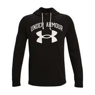 Bluzy sportowe męskie - Bluza męska Under Armour  RIVAL TERRY BIG LOGO HD-BLK M - miniaturka - grafika 1