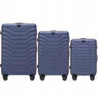 Walizki - WINGS Komplet 3 WALIZEK podróżnych do SAMOLOTU ryanair ZESTAW bagaży - miniaturka - grafika 1