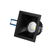 Oprawy, klosze i abażury - OXYLED Lampa wpuszczana PERO SQ SLIM 6W 36 3000K czarna 459833 - miniaturka - grafika 1