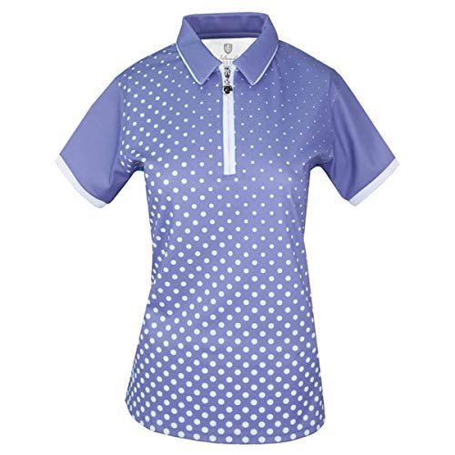 Island Green Damska koszulka golfowa damska sublimowana zapinana na zamek błyskawiczny oddychająca odprowadzająca wilgoć elastyczna koszulka polo koszulka polo Lavender/White 14
