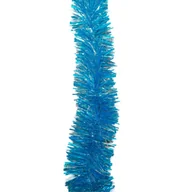 Ozdoby bożonarodzeniowe - Łańcuch choinkowy grubo cięty 10 x 300 cm niebiesko-srebrny - miniaturka - grafika 1