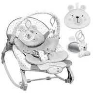 Leżaczki i huśtawki - Bujaczek leżaczek Cloe 35, 3 poziomy wibracji, 2 tryby, regulowana poduszka,Niedźwiadek - miniaturka - grafika 1