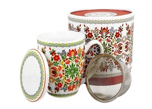 Duo Kubek z zaparzaczem 420 ml WYCINANKI ETNO - Kubki - miniaturka - grafika 1