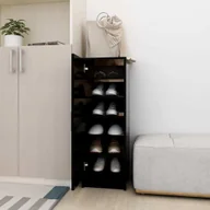 Szafki na buty - Szafka na buty czarna 32x35x92 cm materiał drewnopochodny - miniaturka - grafika 1