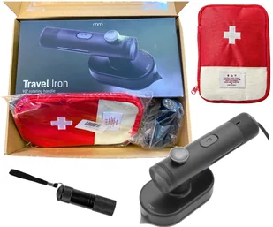 Zestaw dla Turysty - Podróżne Żelazko + Kieszonkowa Latarka + Saszetka Turystyczna - Nerki - miniaturka - grafika 1