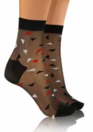 Skarpetki damskie - Sesto Senso Fashion Nylon trójkąty czarny/czarny Skarpetki damskie - miniaturka - grafika 1