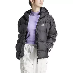 adidas Damska kurtka puchowa Essentials Mid z 3 paskami, czarna, Czarny, XXL - Kurtki damskie - miniaturka - grafika 1